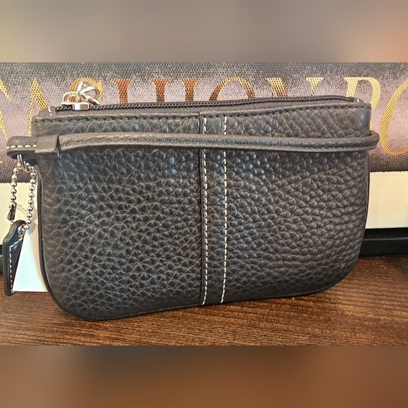 Coach Black Leather Wristlet - Picture 3 of 6